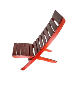 Silla Camastro Plegable de Madera Maciza Barnizada Color Caoba